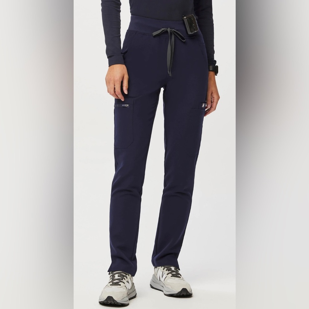 Figs Women's High Waisted Yola Skinny Navy Scrub Pant
